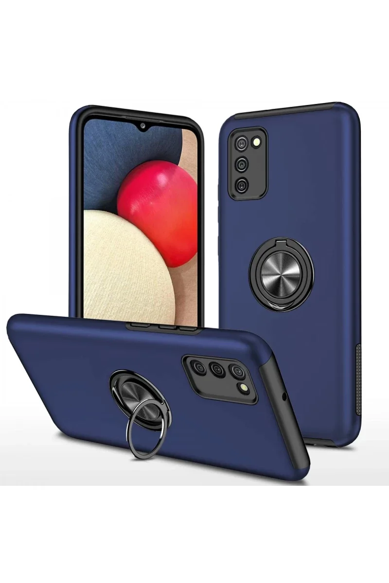Samsung Galaxy A02S Kılıf Elit Yüzüklü Kapak - Lacivert Fiyatı, Yorumları ve Özellikleri