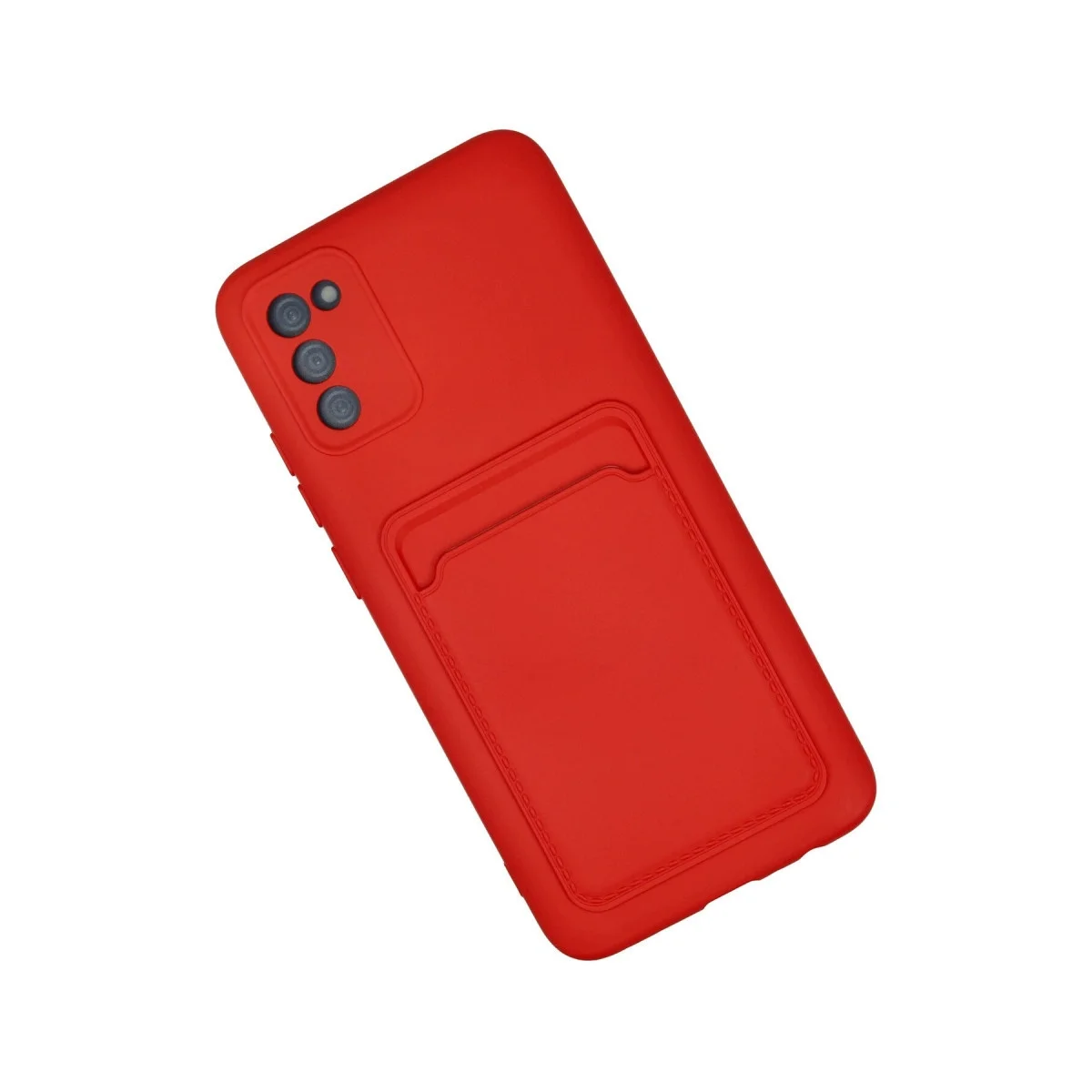 Samsung Galaxy A02s Kılıf Kelvin Kartvizitli Silikon - Kırmızı Samsung Galaxy A02s Kılıf Kelvin Kartvizitli Silikon - Kırmızı