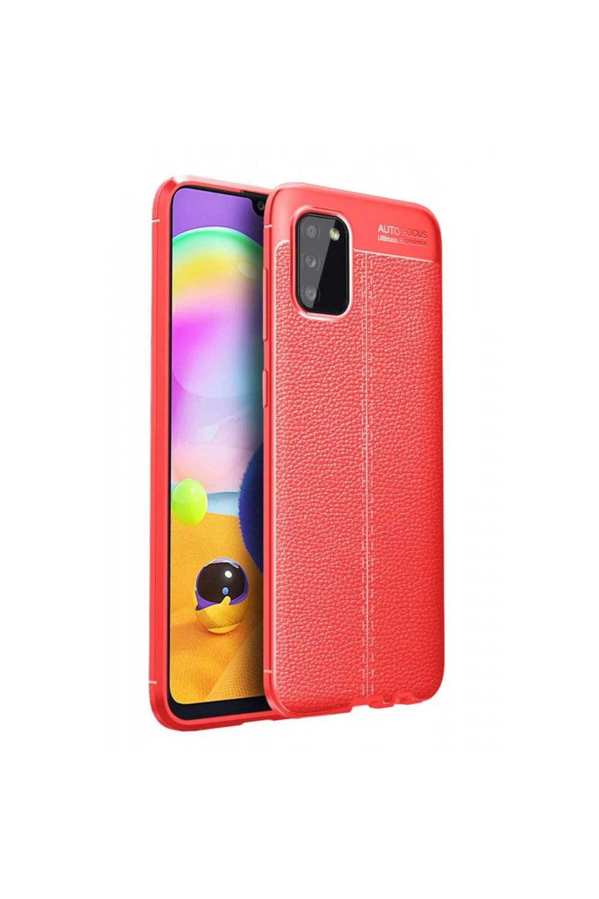 Samsung Galaxy A02S Deri Görünümlü Silikon Lacivert