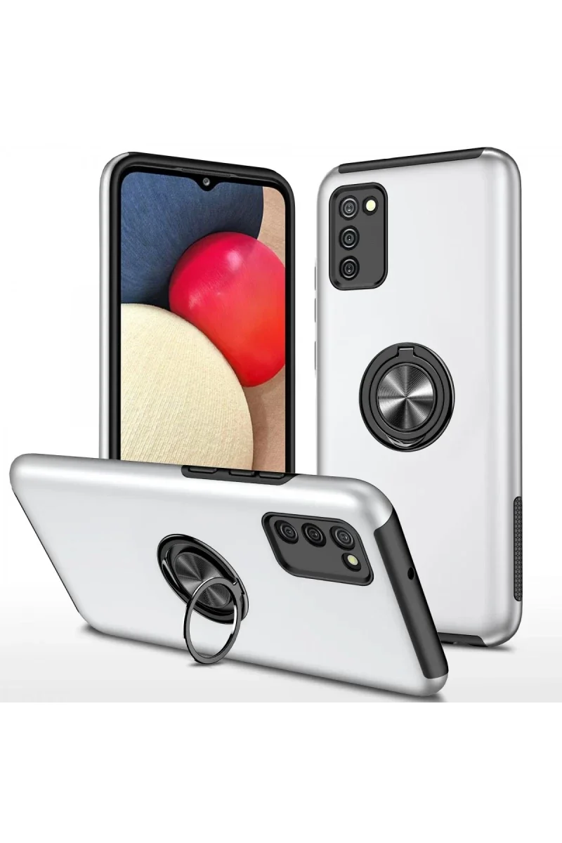 Samsung Galaxy A02S Kılıf Elit Yüzüklü Kapak - Gümüş Fiyatı, Yorumları ve Özellikleri