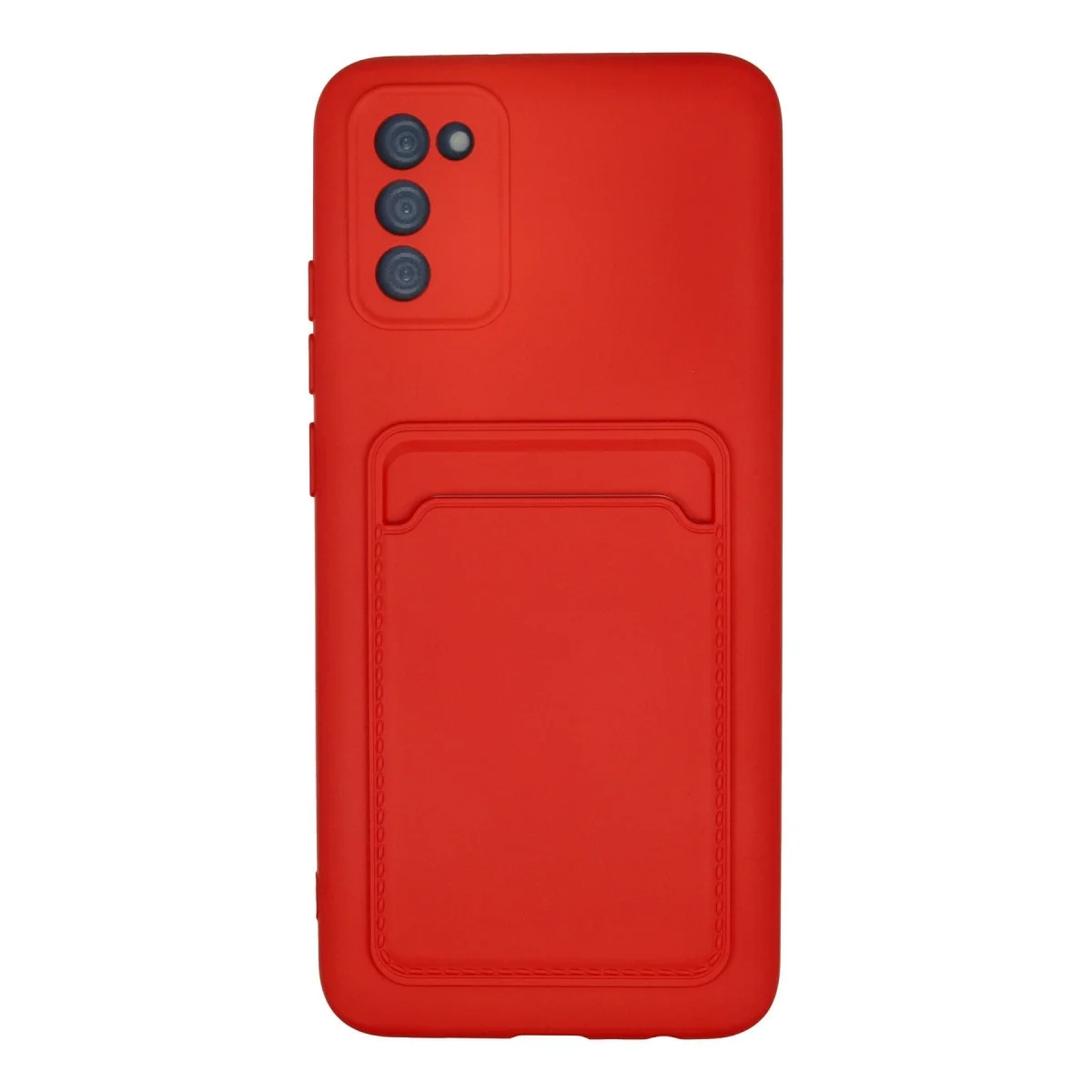Samsung Galaxy A02s Kılıf Kelvin Kartvizitli Silikon - Kırmızı Samsung Galaxy A02s Kılıf Kelvin Kartvizitli Silikon - Kırmızı