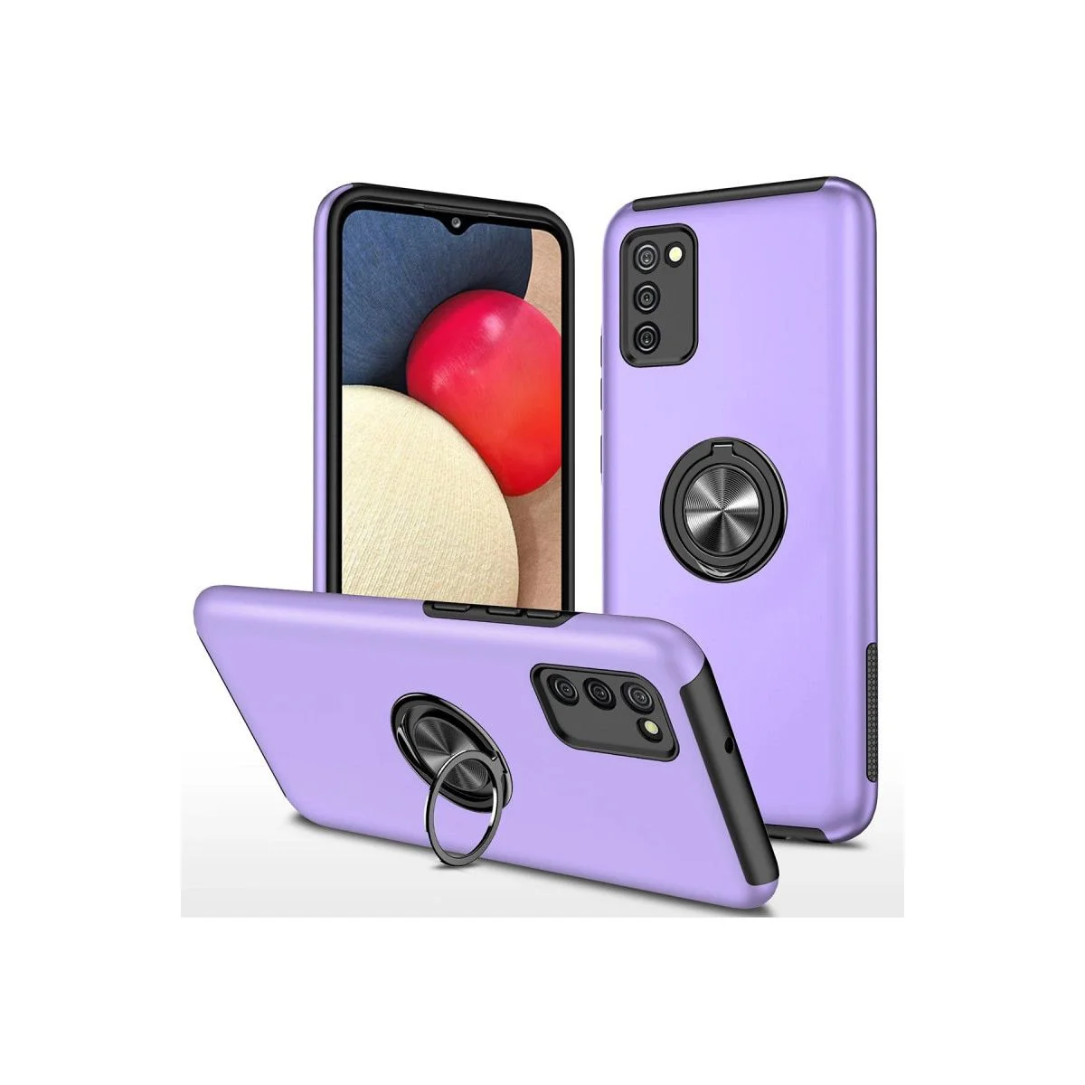 Samsung Galaxy A02s ile Uyumlu Elit Yüzüklü Kapak Kılıf - Mor Fiyatı, Yorumları ve Özellikleri