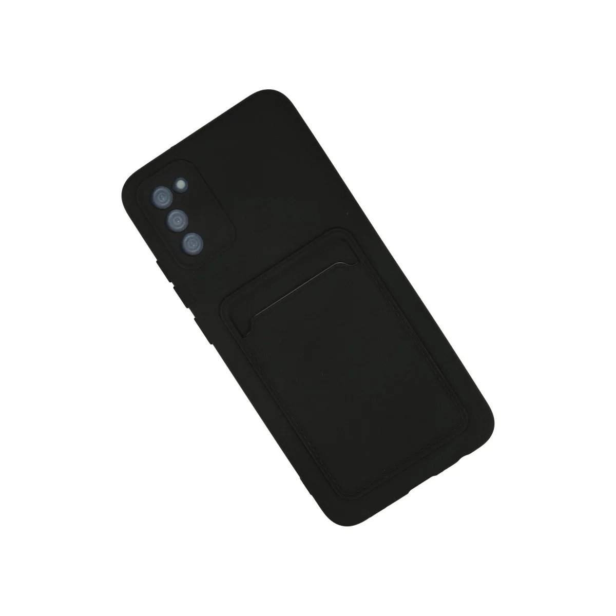 Samsung Galaxy A02s Kılıf Kelvin Kartvizitli Silikon - Siyah