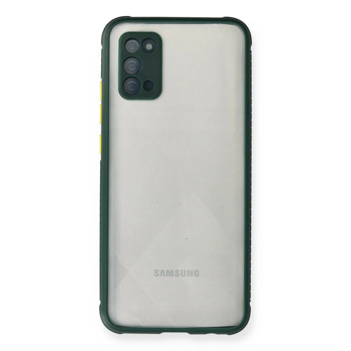 Samsung Galaxy A02s ile Uyumlu Miami Şeffaf Silikon Kılıf - Koyu Yeşil Samsung Galaxy A02s ile Uyumlu Miami Şeffaf Silikon Kılıf - Koyu Yeşil