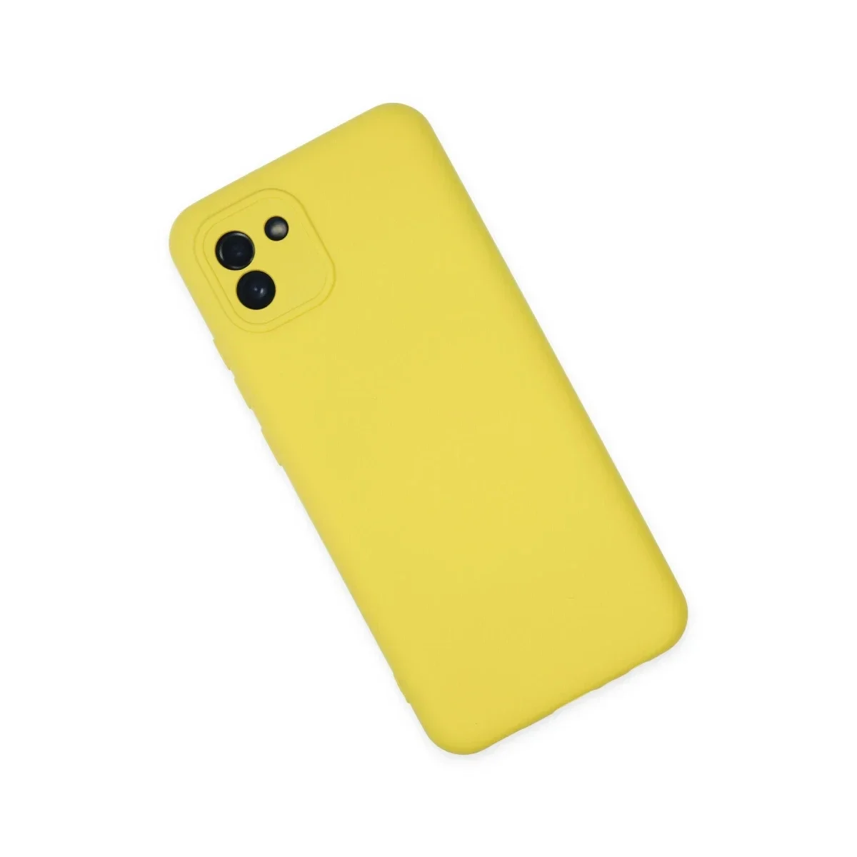 Samsung Galaxy A03 Kılıf Nano içi Kadife Silikon - Sarı Samsung Galaxy A03 Kılıf Nano içi Kadife Silikon - Sarı