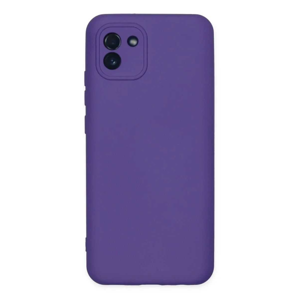 Samsung Galaxy A03 Kılıf Nano içi Kadife Silikon - Mor Samsung Galaxy A03 Kılıf Nano içi Kadife Silikon - Mor