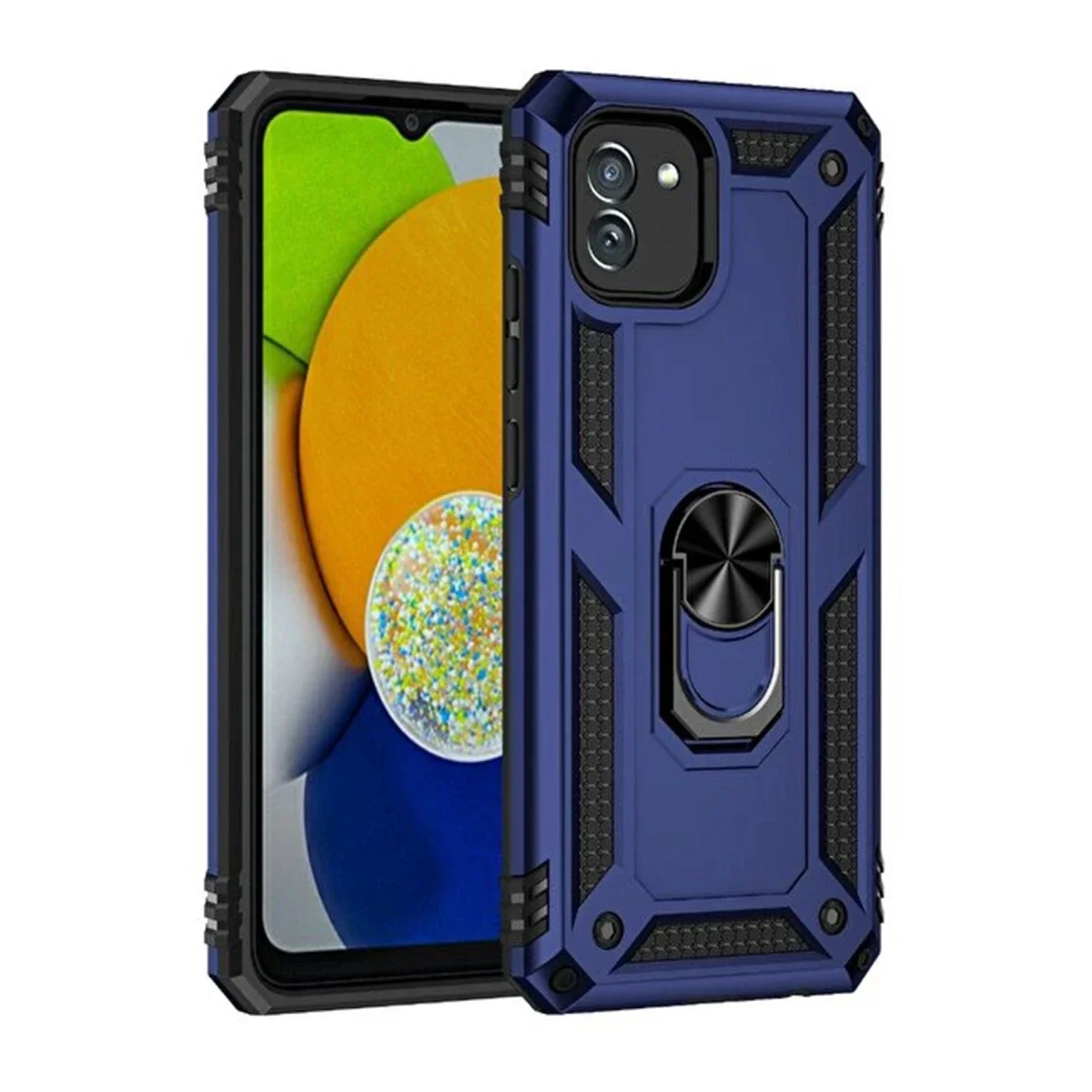 Samsung Galaxy A03 Kılıf Sofya Yüzüklü Silikon Kapak - Lacivert Fiyatı, Yorumları ve Özellikleri