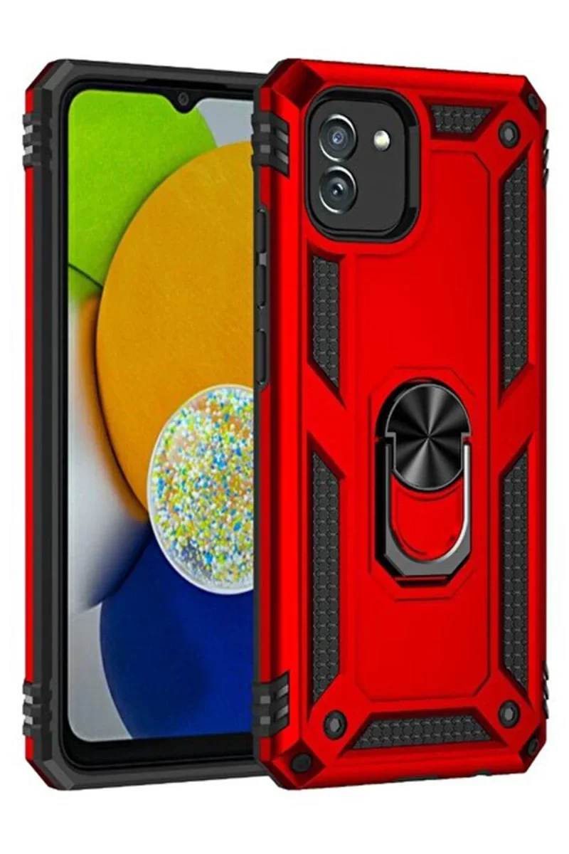 Samsung Galaxy A03 Kılıf Sofya Yüzüklü Silikon Kapak - Kırmızı Fiyatı, Yorumları ve Özellikleri