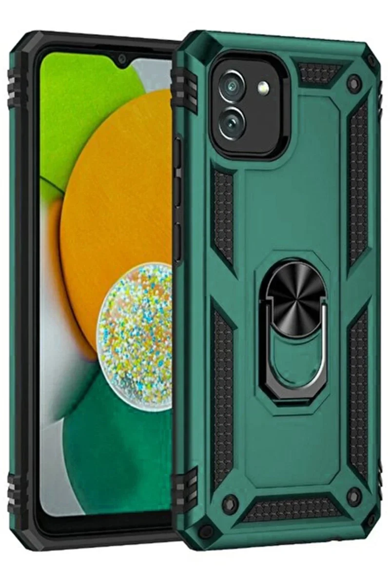 Samsung Galaxy A03 Kılıf Sofya Yüzüklü Silikon Kapak - Yeşil Fiyatı, Yorumları ve Özellikleri