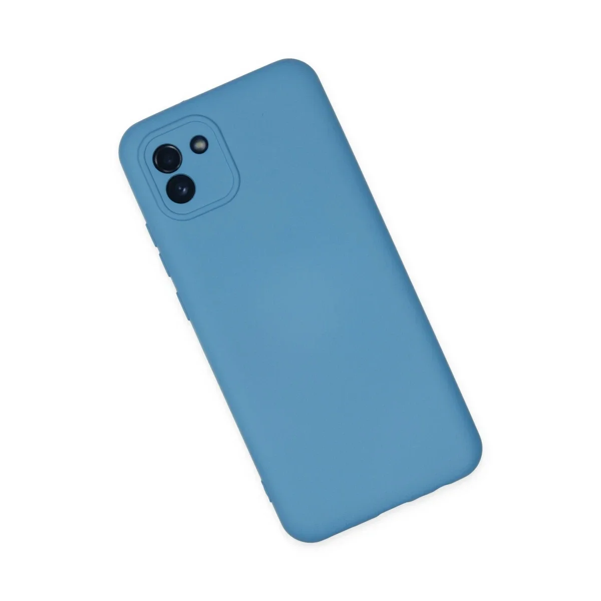 Samsung Galaxy A03 Kılıf Nano içi Kadife Silikon - Mavi