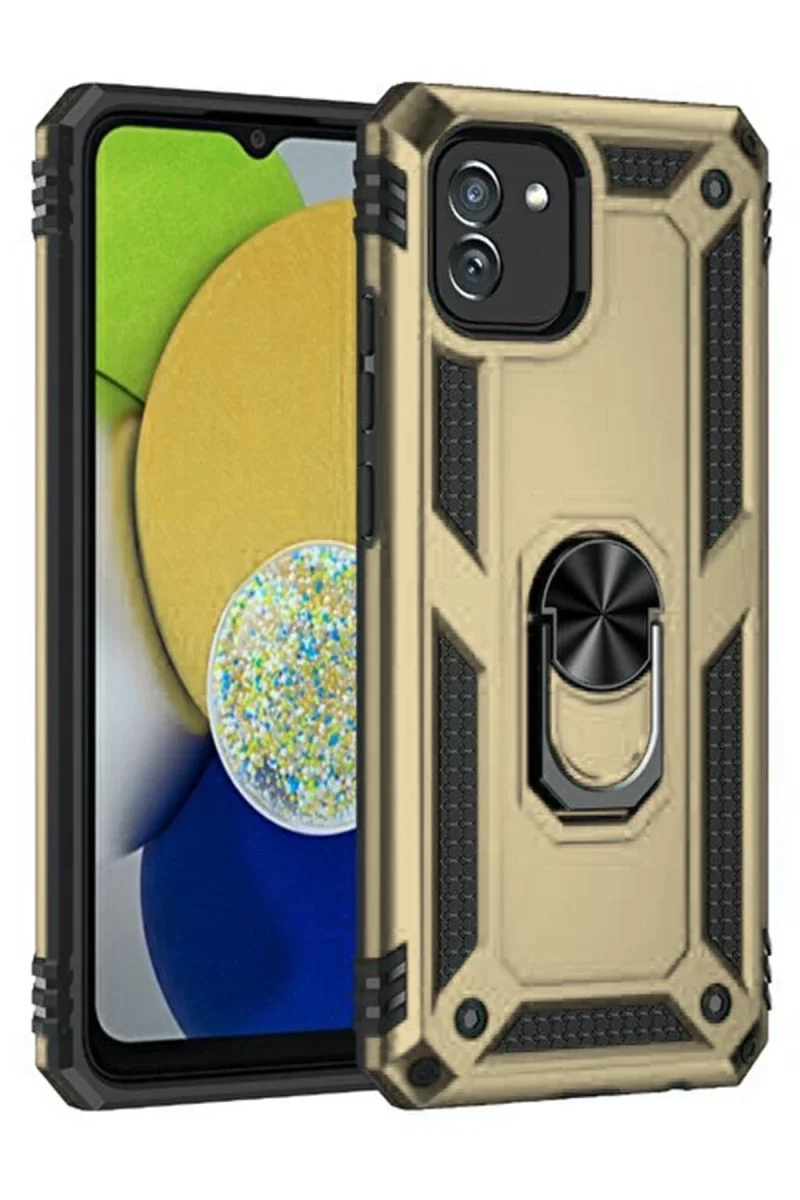 Samsung Galaxy A03 Kılıf Sofya Yüzüklü Silikon Kapak - Gold Fiyatı, Yorumları ve Özellikleri