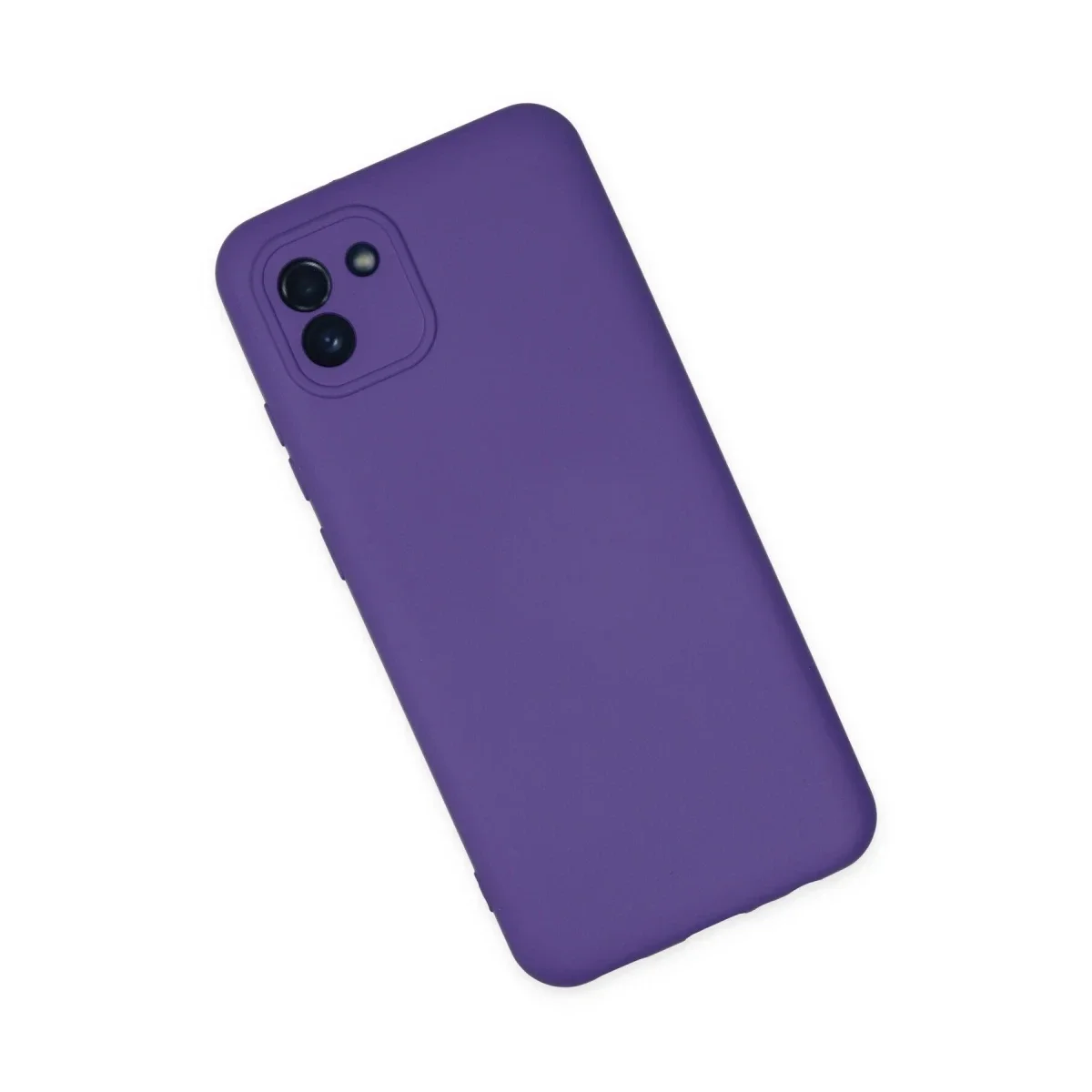 Samsung Galaxy A03 Kılıf Nano içi Kadife Silikon - Mor Samsung Galaxy A03 Kılıf Nano içi Kadife Silikon - Mor