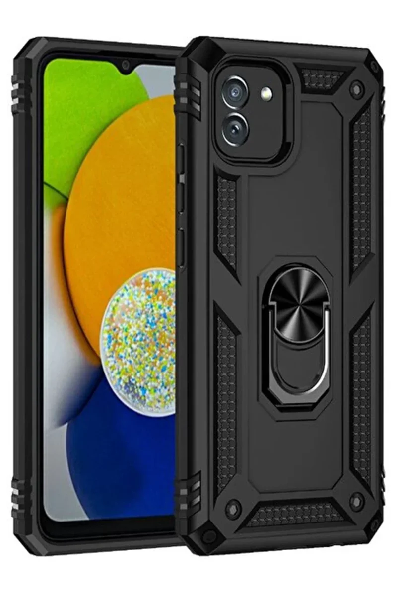 Samsung Galaxy A03 Kılıf Sofya Yüzüklü Silikon Kapak - Siyah Fiyatı, Yorumları ve Özellikleri