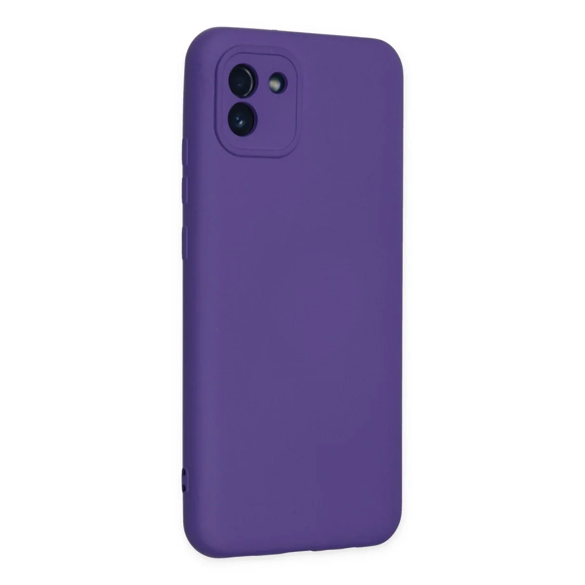 Samsung Galaxy A03 Kılıf Nano içi Kadife Silikon - Mor Samsung Galaxy A03 Kılıf Nano içi Kadife Silikon - Mor