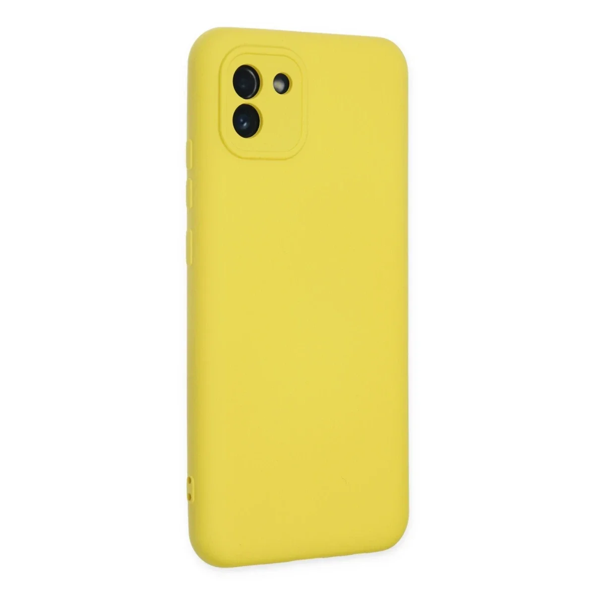 Samsung Galaxy A03 Kılıf Nano içi Kadife Silikon - Sarı Samsung Galaxy A03 Kılıf Nano içi Kadife Silikon - Sarı