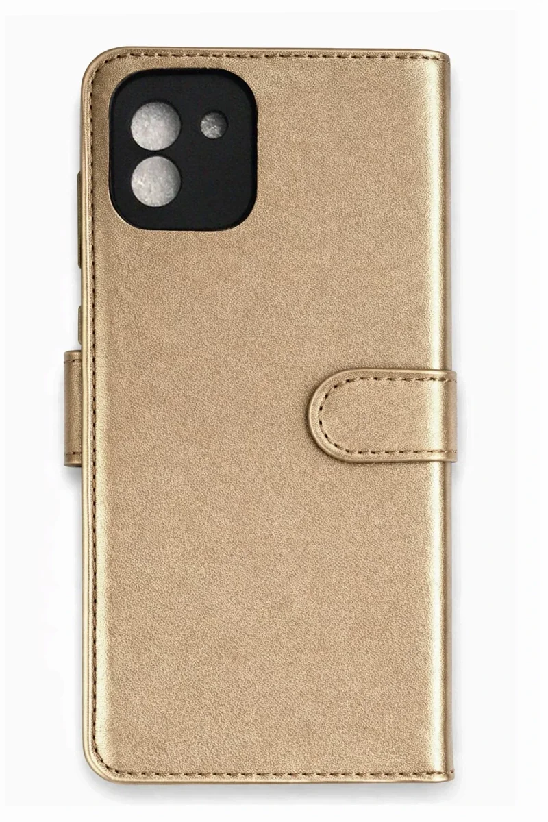 Samsung Galaxy A03 Kılıf Trend S Plus Kapaklı Kılıf - Gold Samsung Galaxy A03 Kılıf Trend S Plus Kapaklı Kılıf - Gold