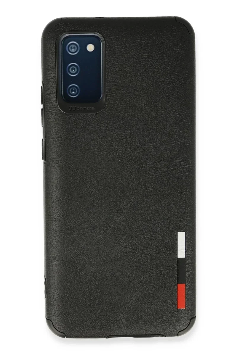 Samsung Galaxy A03S Kılıf Loop Deri Silikon - Siyah Samsung Galaxy A03S Kılıf Loop Deri Silikon - Siyah