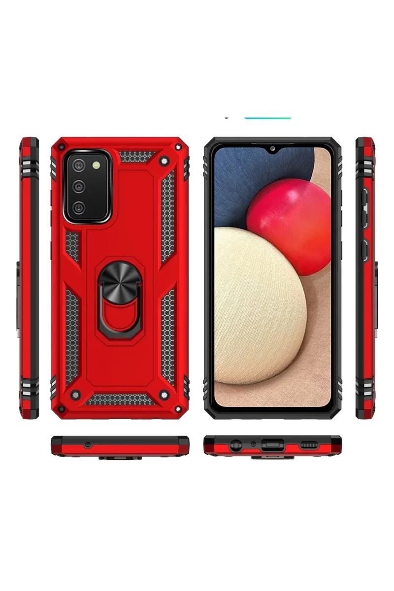 Samsung Galaxy A03S Kılıf Sofya Yüzüklü Silikon Kapak - Kırmızı Fiyatı, Yorumları ve Özellikleri
