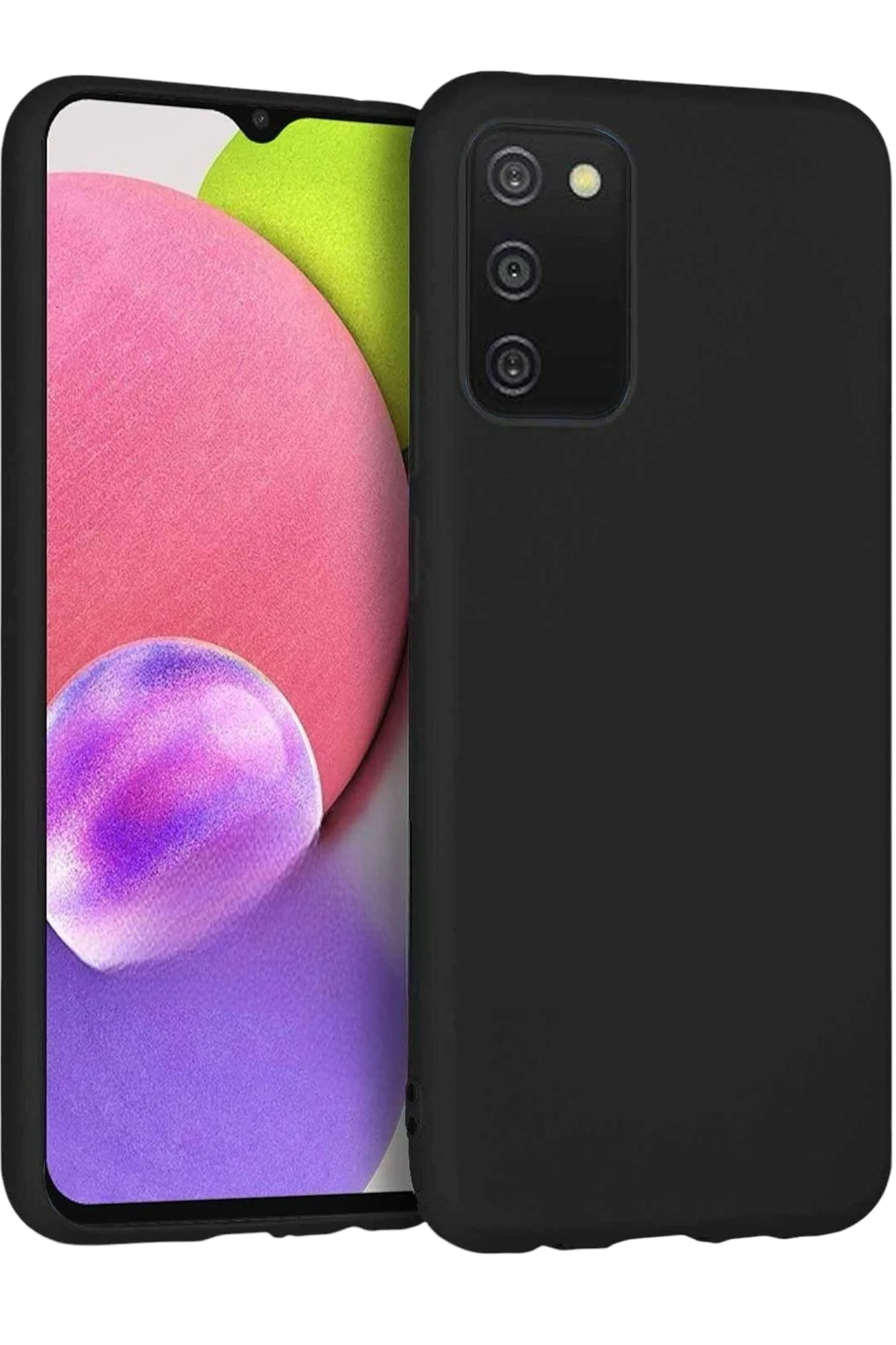 Samsung Galaxy A03S Premium Silikon Kılıf Siyah