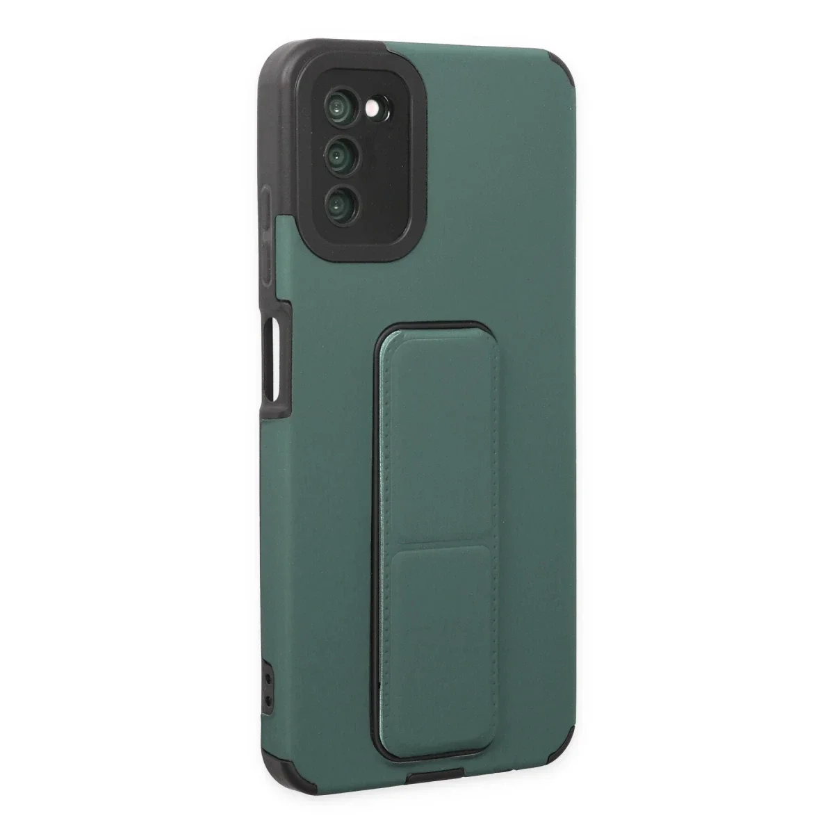 Samsung Galaxy A03S Kılıf Mega Standlı Silikon - Yeşil Samsung Galaxy A03S Kılıf Mega Standlı Silikon - Yeşil