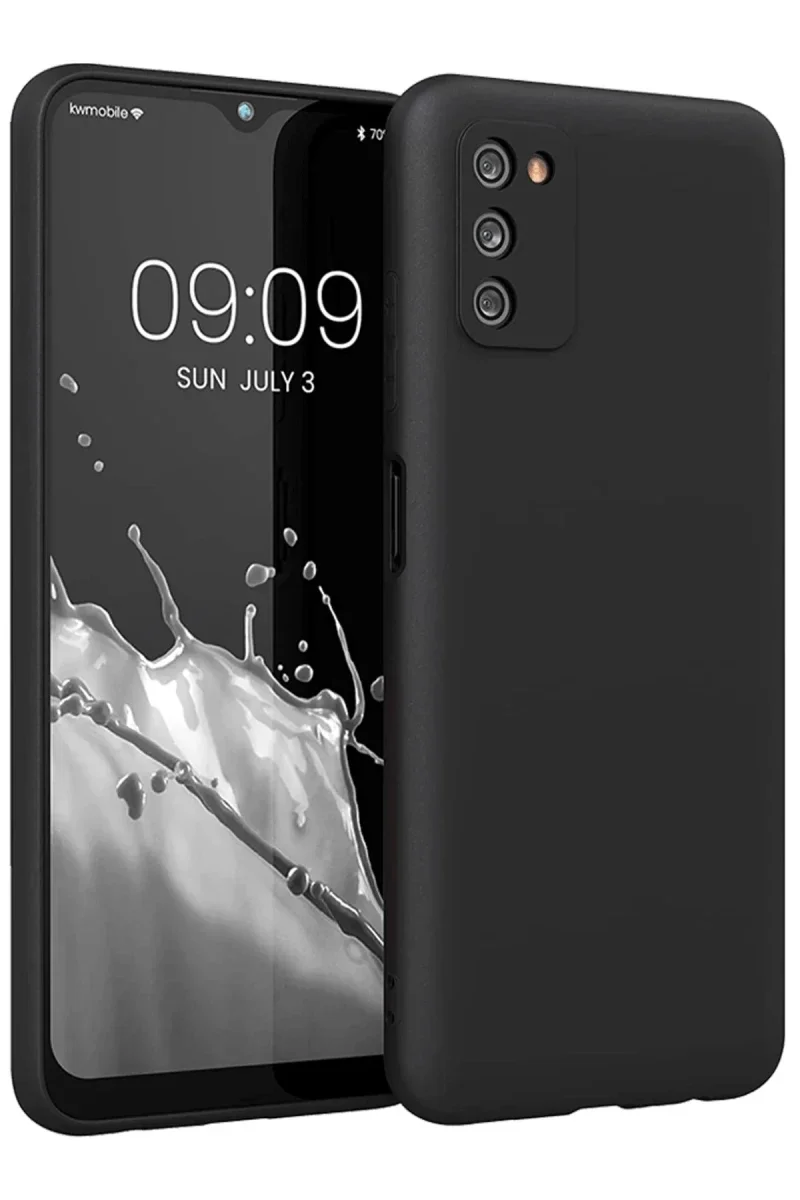 Samsung Galaxy A03S Kılıf First Silikon - Siyah