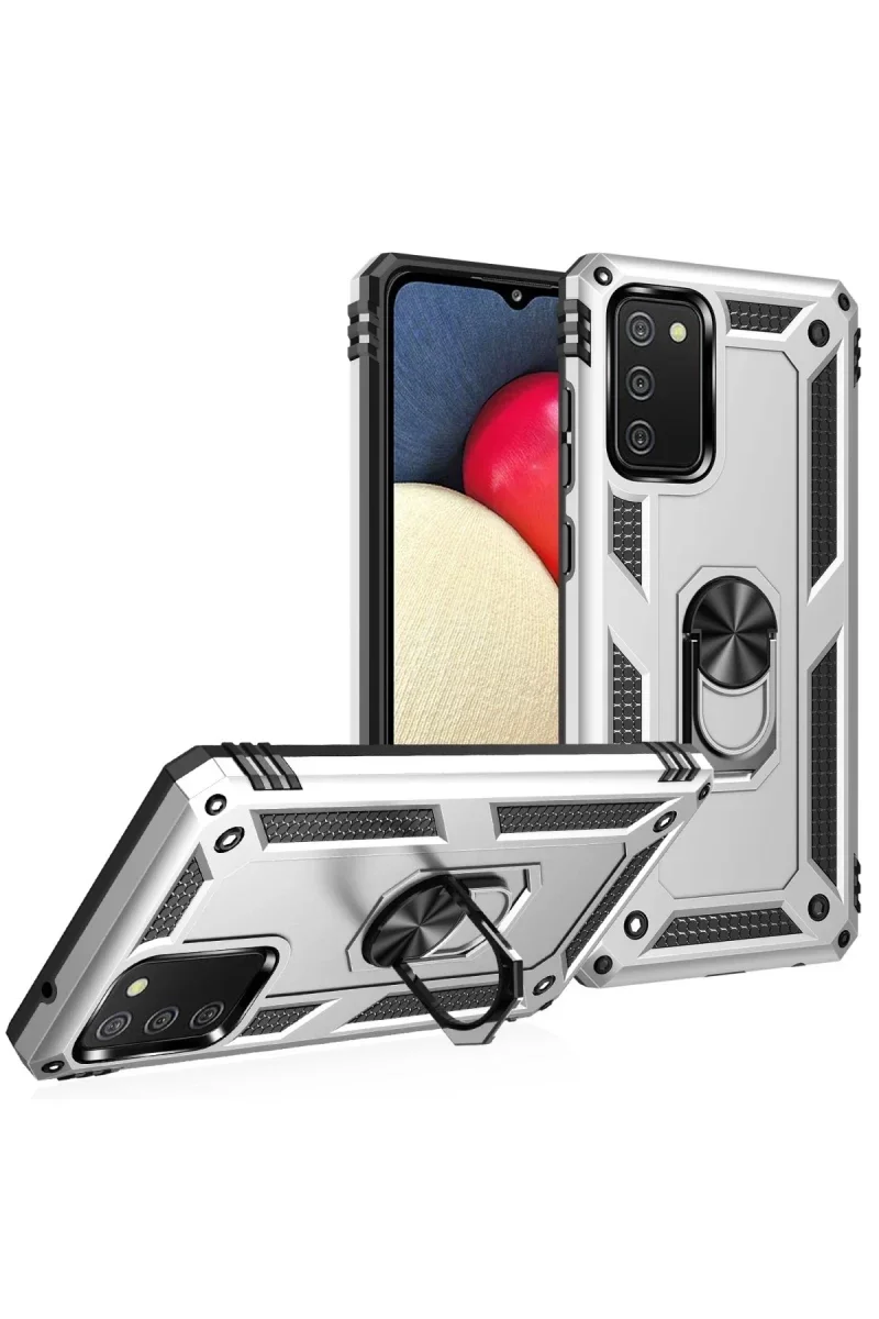 Samsung Galaxy A03S Kılıf Sofya Yüzüklü Silikon Kapak - Gümüş Fiyatı, Yorumları ve Özellikleri