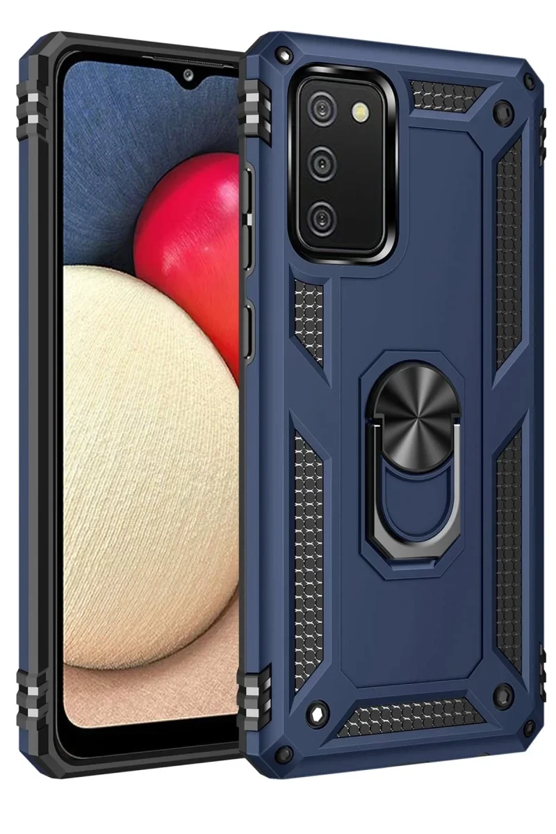 Samsung Galaxy A03S Kılıf Sofya Yüzüklü Silikon Kapak - Lacivert Fiyatı, Yorumları ve Özellikleri