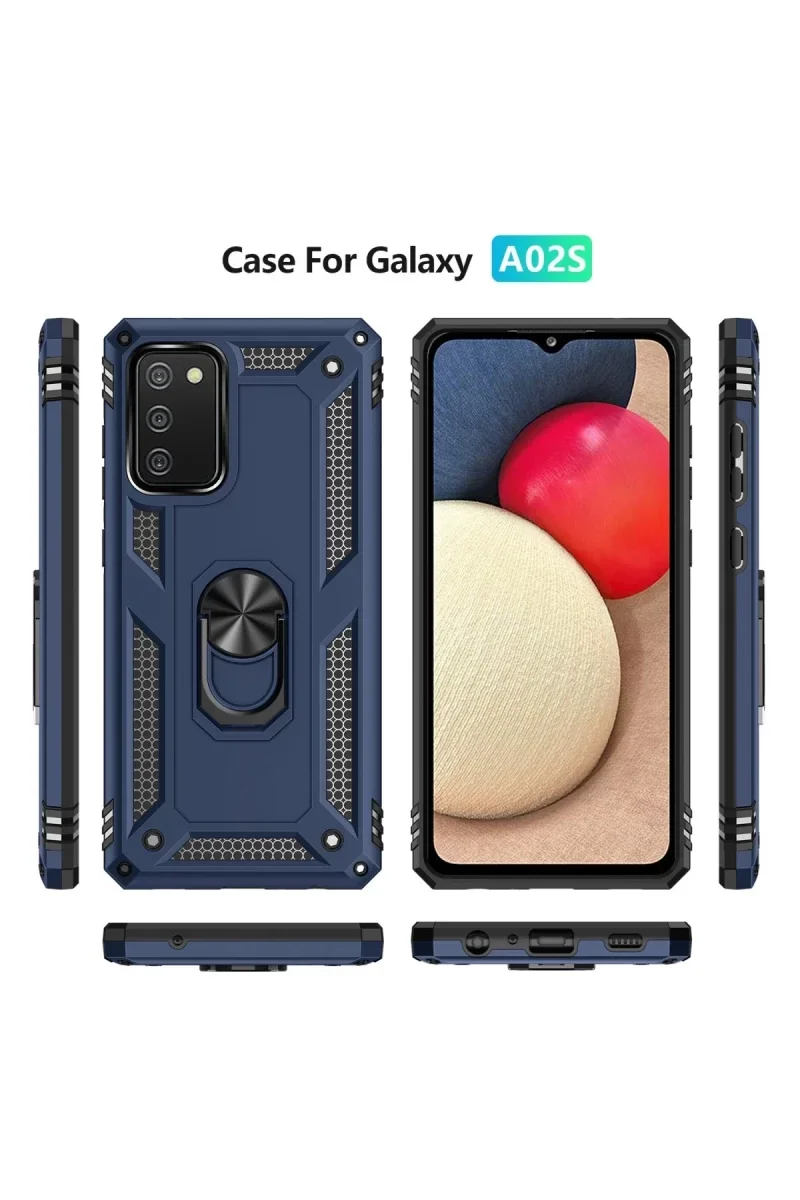 Samsung Galaxy A03S Kılıf Sofya Yüzüklü Silikon Kapak - Lacivert Fiyatı, Yorumları ve Özellikleri