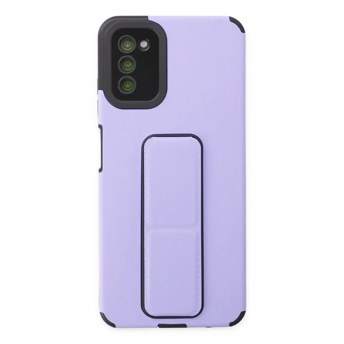 Samsung Galaxy A03S Kılıf Mega Standlı Silikon - Lila