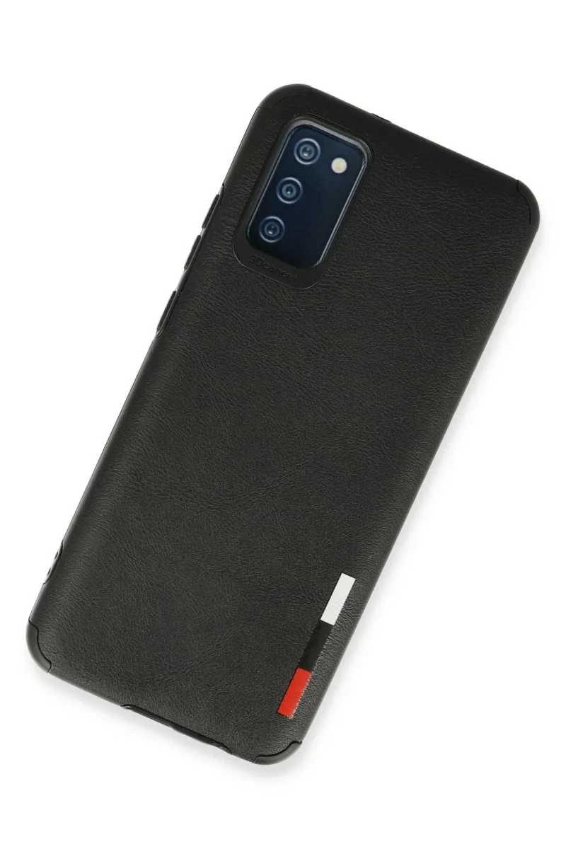 Samsung Galaxy A03S Kılıf Loop Deri Silikon - Siyah Samsung Galaxy A03S Kılıf Loop Deri Silikon - Siyah
