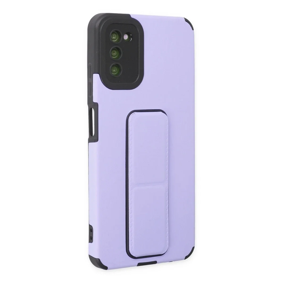 Samsung Galaxy A03S Kılıf Mega Standlı Silikon - Lila