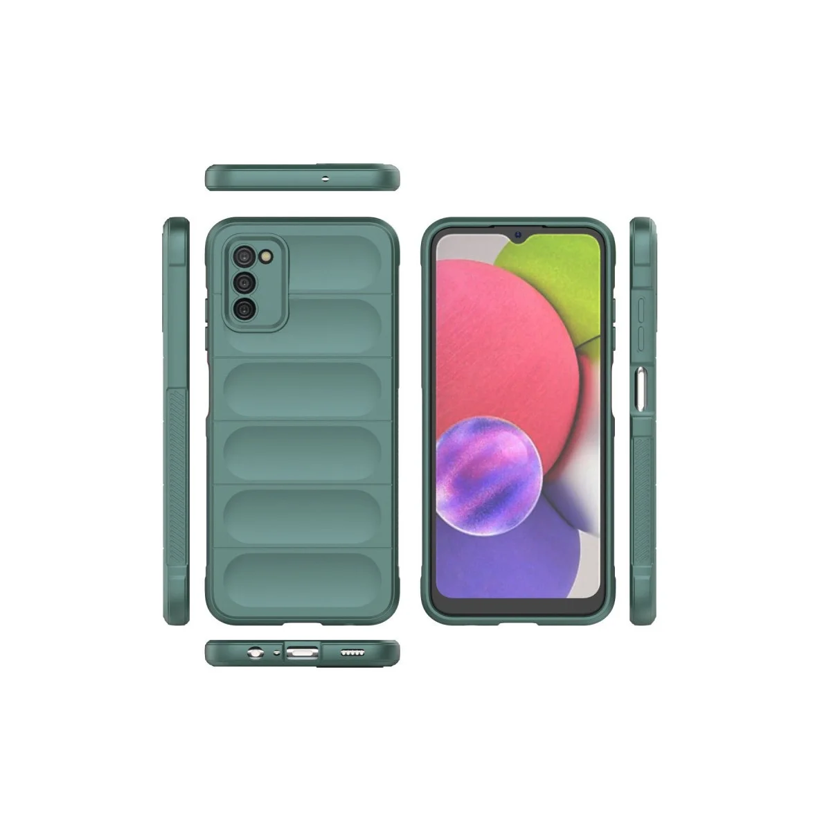 Samsung Galaxy A03s Kılıf Optimum Silikon - Koyu Yeşil Samsung Galaxy A03s Kılıf Optimum Silikon - Koyu Yeşil