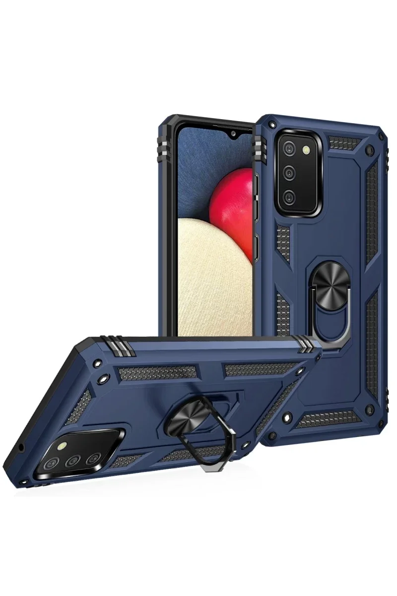 Samsung Galaxy A03S Kılıf Sofya Yüzüklü Silikon Kapak - Lacivert Fiyatı, Yorumları ve Özellikleri