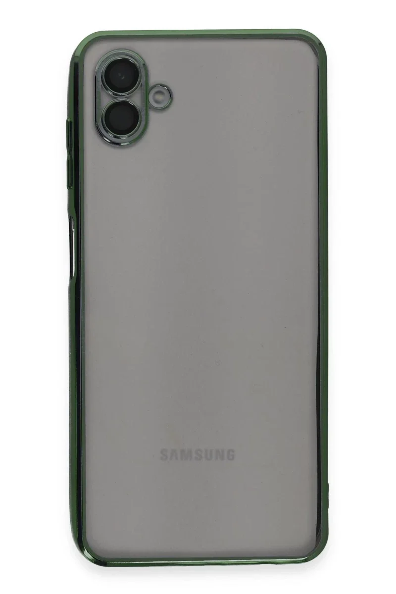 Samsung Galaxy A04 Kılıf Razer Lensli Silikon - Yeşil Samsung Galaxy A04 Kılıf Razer Lensli Silikon - Yeşil