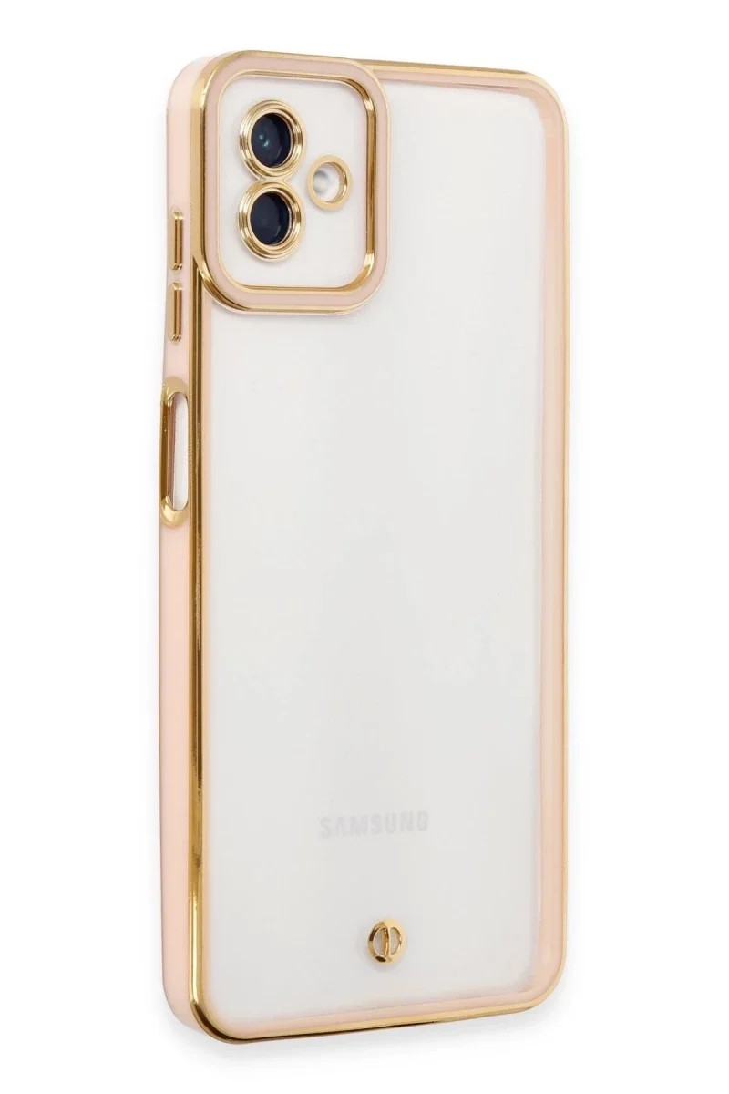 Samsung Galaxy A04 Kılıf Liva Lens Silikon - Rose Samsung Galaxy A04 Kılıf Liva Lens Silikon - Rose
