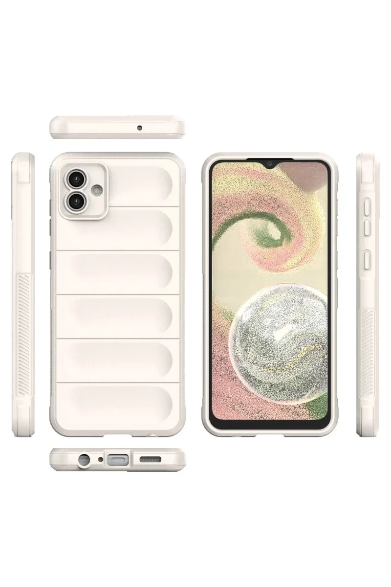 Samsung Galaxy A04 Kılıf Optimum Silikon - Krem Samsung Galaxy A04 Kılıf Optimum Silikon - Krem