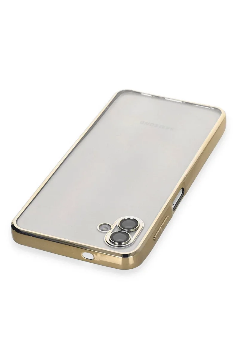 Samsung Galaxy A04 Kılıf Razer Lensli Silikon - Gold