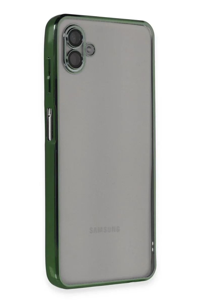 Samsung Galaxy A04 Kılıf Razer Lensli Silikon - Yeşil Samsung Galaxy A04 Kılıf Razer Lensli Silikon - Yeşil