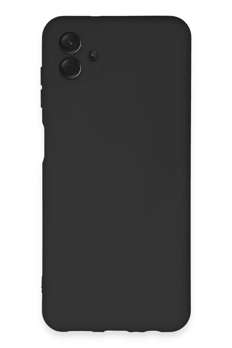 Samsung Galaxy A04E Kılıf Nano içi Kadife Silikon - Siyah