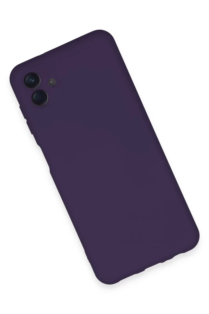 Samsung Galaxy A04E Kılıf Nano içi Kadife Silikon - Mor Samsung Galaxy A04E Kılıf Nano içi Kadife Silikon - Mor