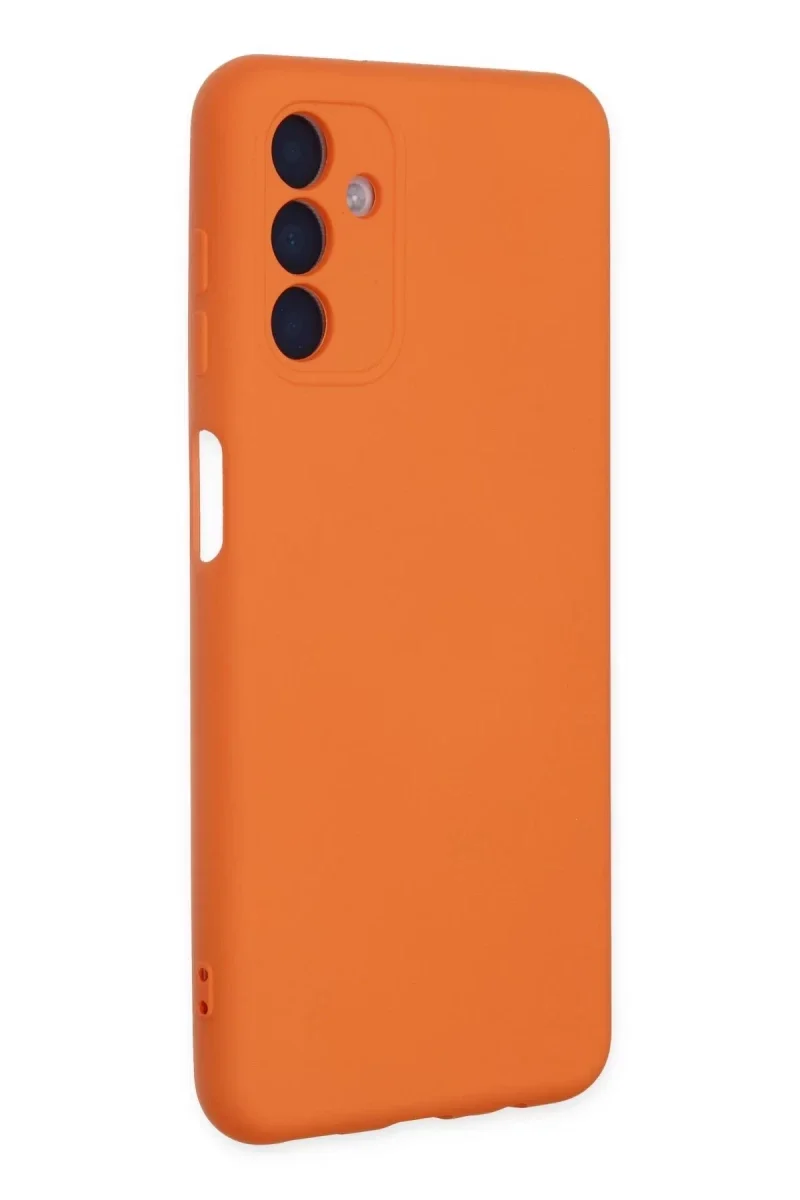 Samsung Galaxy A04S Kılıf Nano içi Kadife Silikon - Turuncu Samsung Galaxy A04S Kılıf Nano içi Kadife Silikon - Turuncu