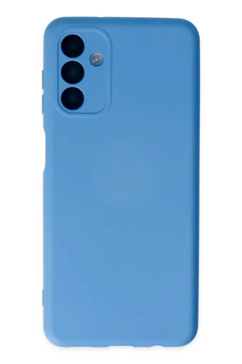Samsung Galaxy A04S Kılıf Nano içi Kadife Silikon - Mavi