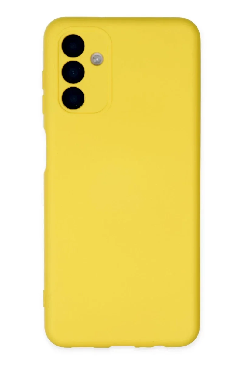Samsung Galaxy A04S Kılıf Nano içi Kadife Silikon - Sarı