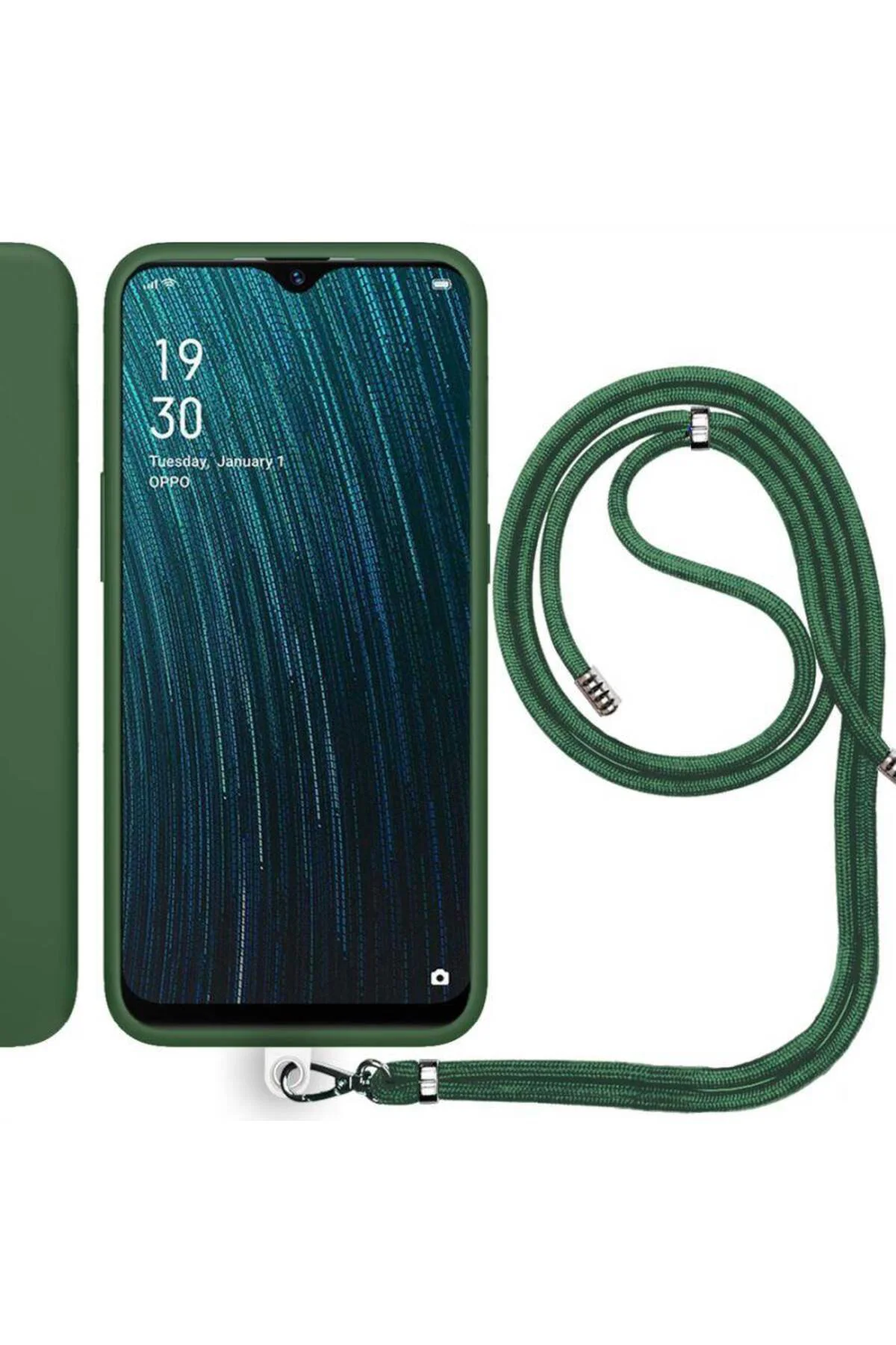 Samsung Galaxy A04S İp Askılı Silikon Kılıf Lacivert
