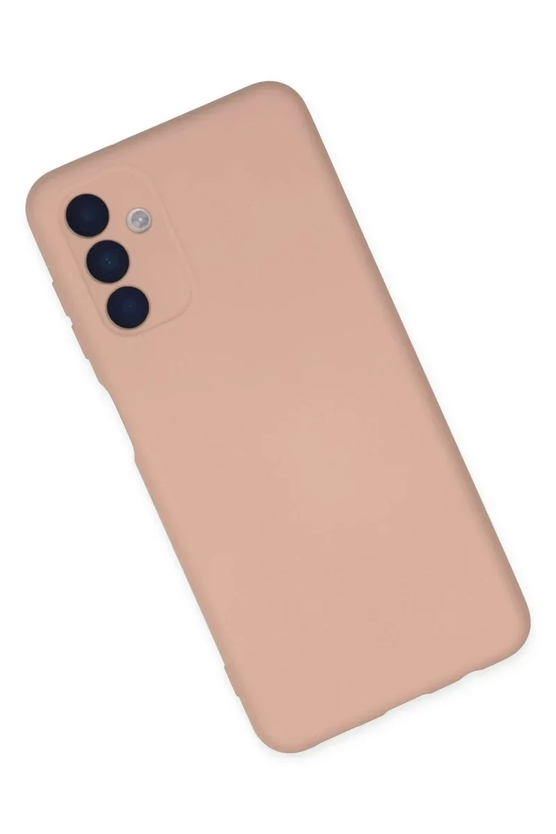 Samsung Galaxy A04S Kılıf Nano içi Kadife Silikon - Pudra