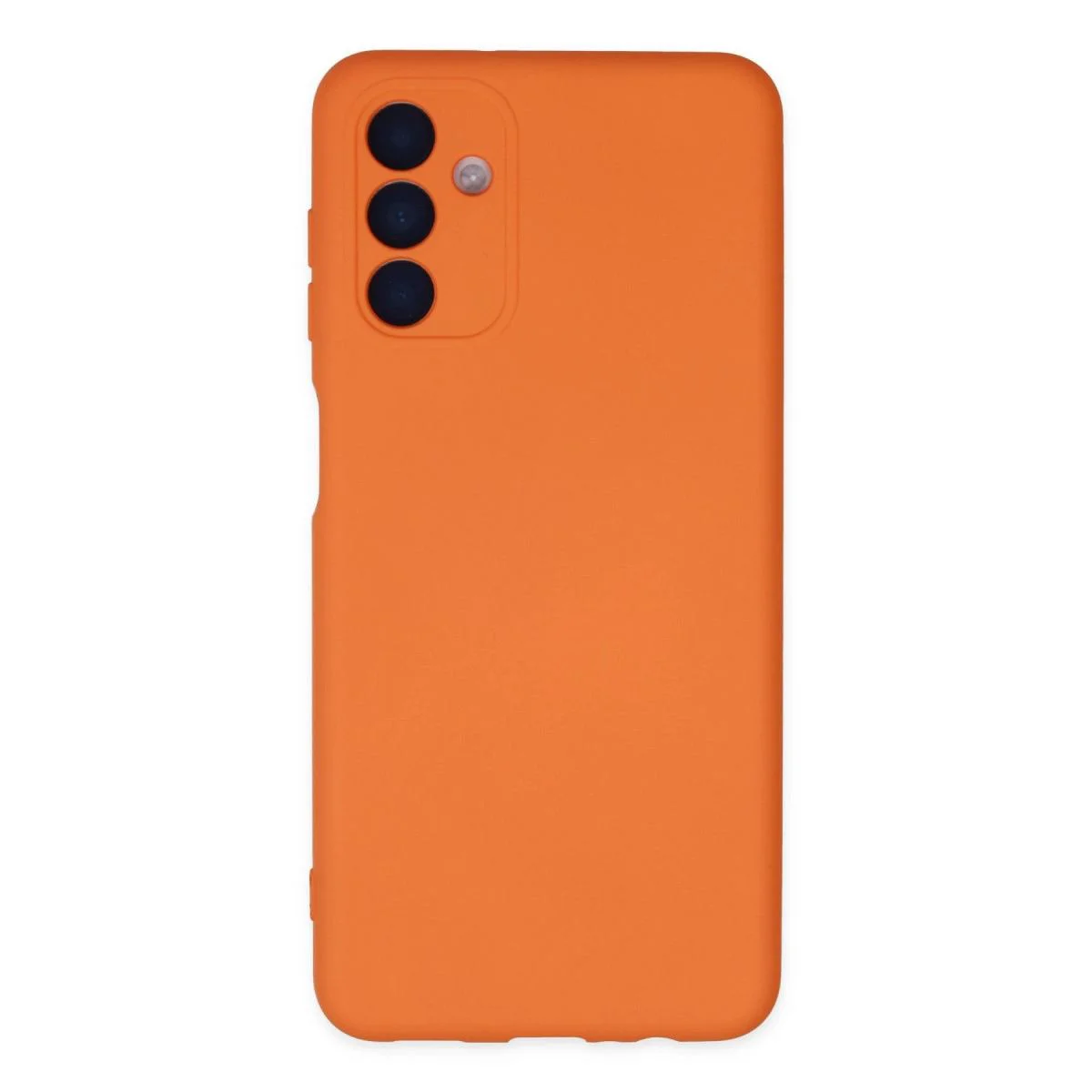Samsung Galaxy A04s ile Uyumlu Nano İçli Kadife Silikon Kılıf - Turuncu