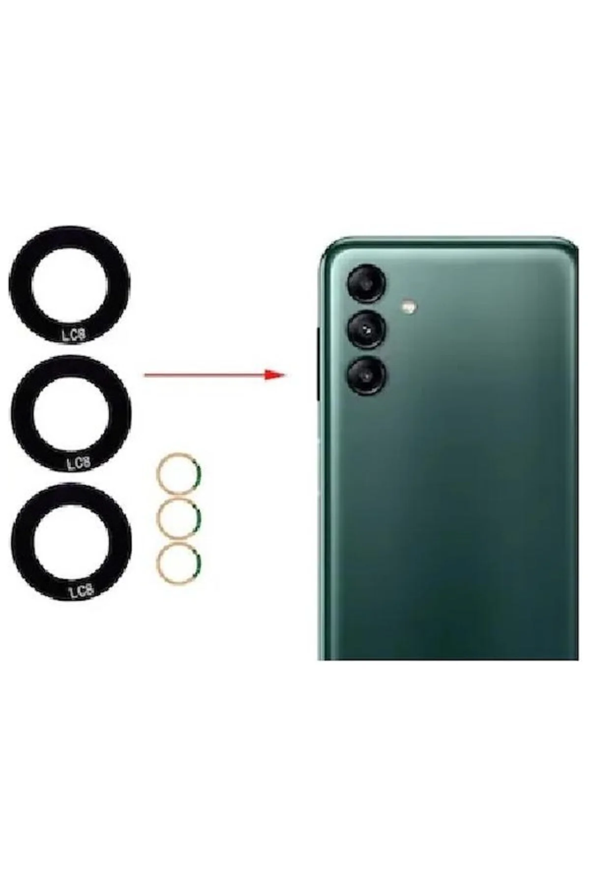 Samsung Galaxy A04S A047F İle Uyumlu Kamera Camı