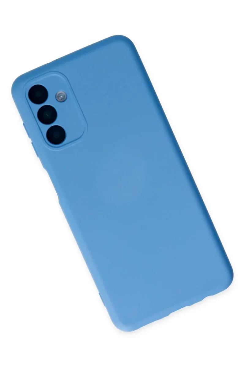 Samsung Galaxy A04S Kılıf Nano içi Kadife Silikon - Mavi