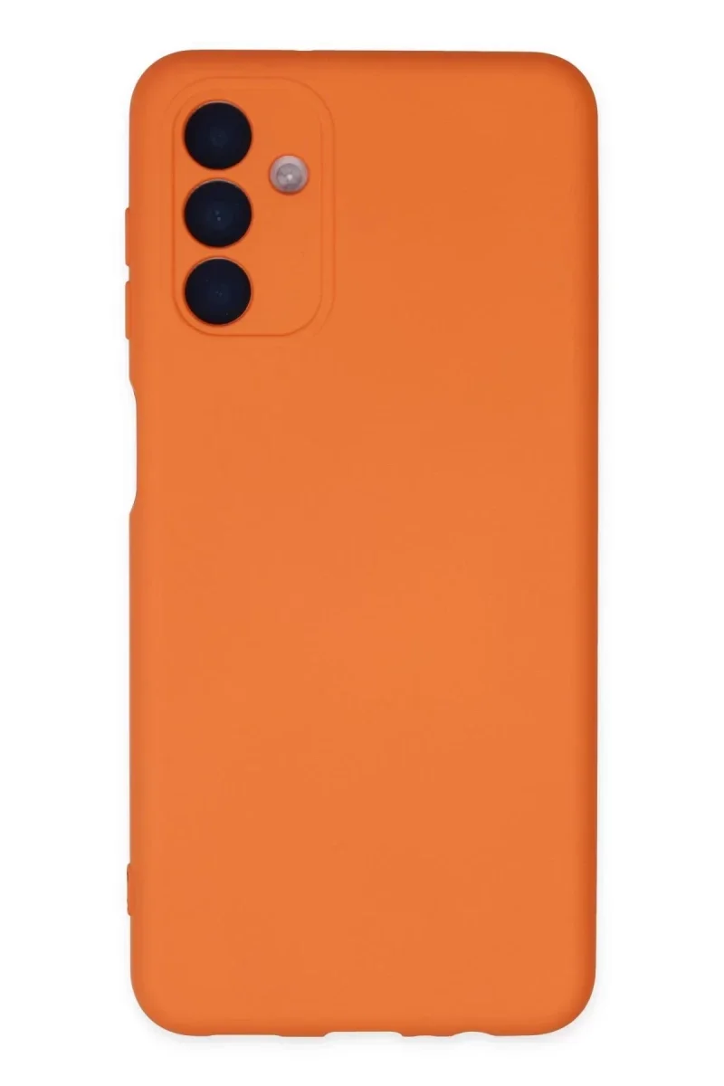 Samsung Galaxy A04S Kılıf Nano içi Kadife Silikon - Turuncu Samsung Galaxy A04S Kılıf Nano içi Kadife Silikon - Turuncu