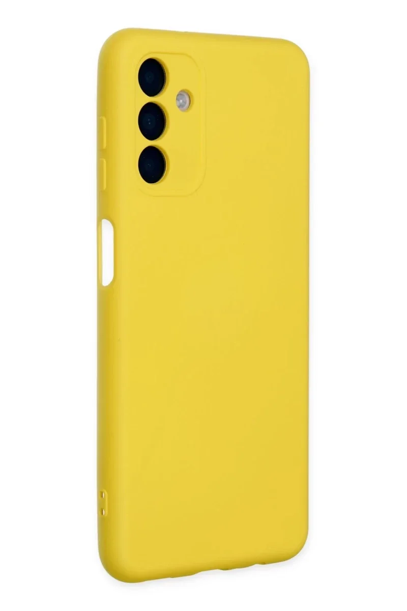 Samsung Galaxy A04S Kılıf Nano içi Kadife Silikon - Sarı